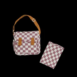 Olli Ella Indoor Play|Doll Accessories|Carrie Convertible Changing Set - Plum Check
