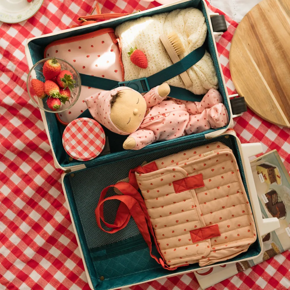 Olli Ella Indoor Play|Doll Accessories|Carrie Convertible Changing Set - Strawberry