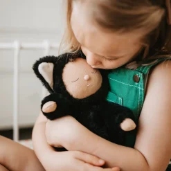 Olli Ella Indoor Play|Soft Toys - Newborns|Cozy Dinkums - Black Cat - Nox