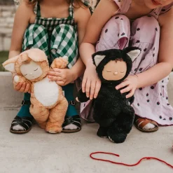 Olli Ella Indoor Play|Soft Toys - Newborns|Cozy Dinkums - Black Cat - Nox
