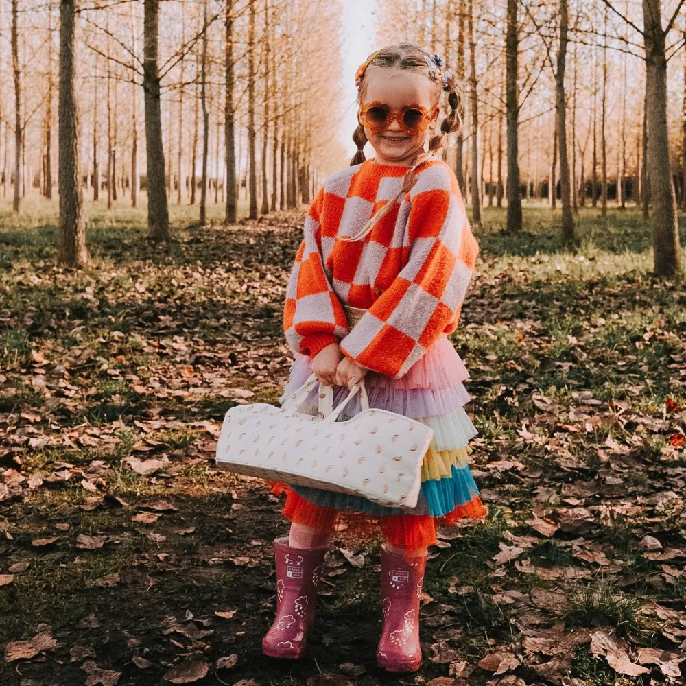 Olli Ella Doll Accessories|Doll Prams & Carriers|Dinkum Dolls Carry Cot - Rainbow Print