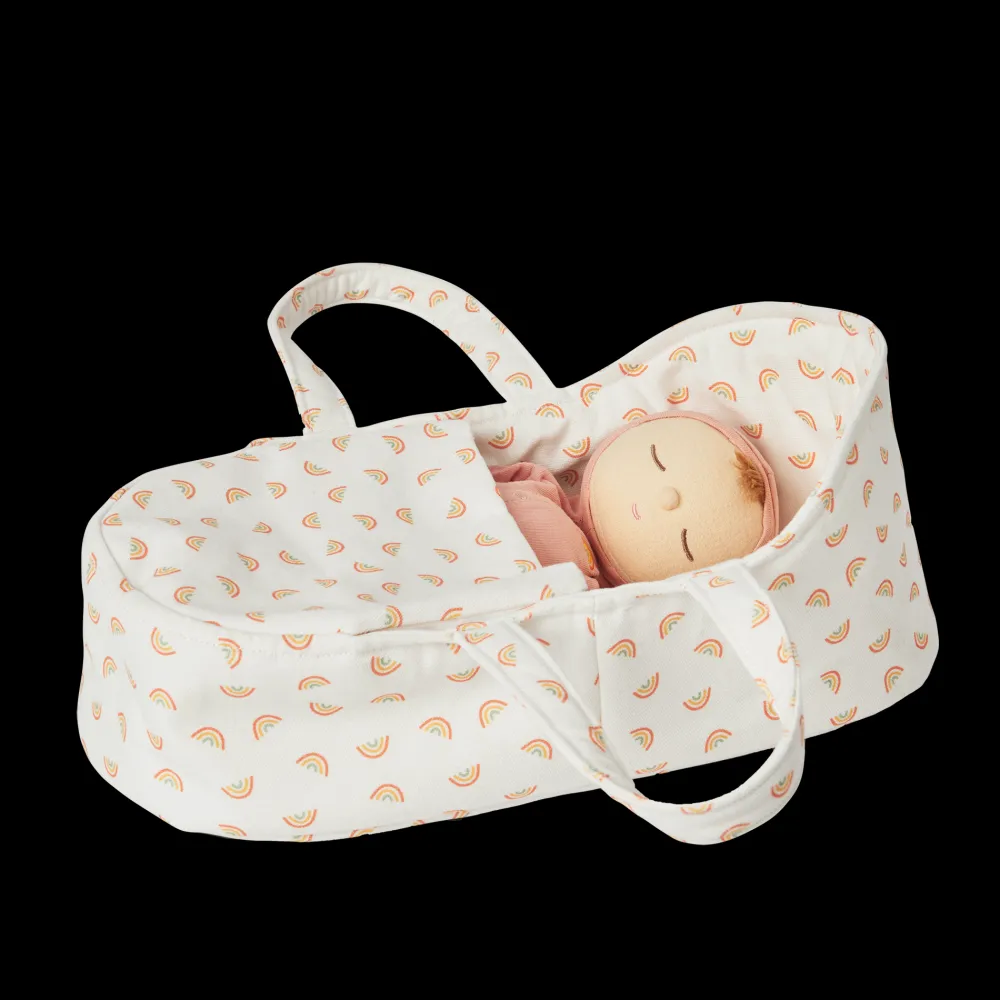 Olli Ella Doll Accessories|Doll Prams & Carriers|Dinkum Dolls Carry Cot - Rainbow Print