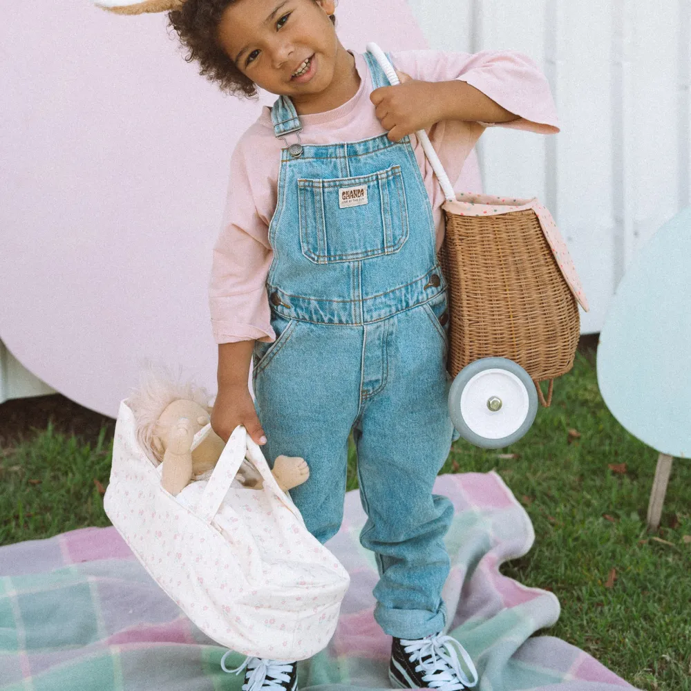 Olli Ella Indoor Play|Doll Accessories|Dinkum Dolls Carry Cot - Pansy