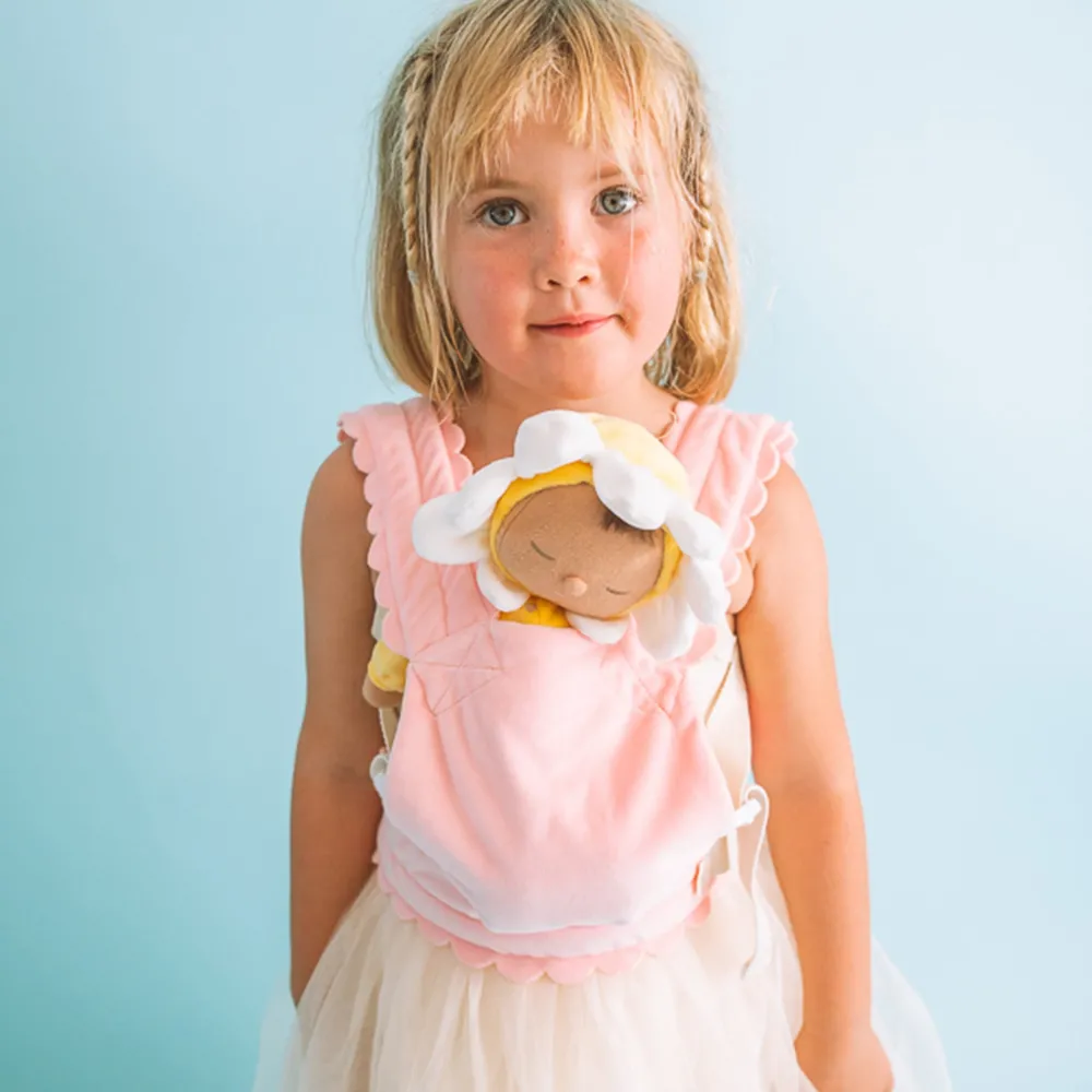 Olli Ella Doll Accessories|Indoor Play|Dinkum Dolls Petal Carrier - Fuchsia