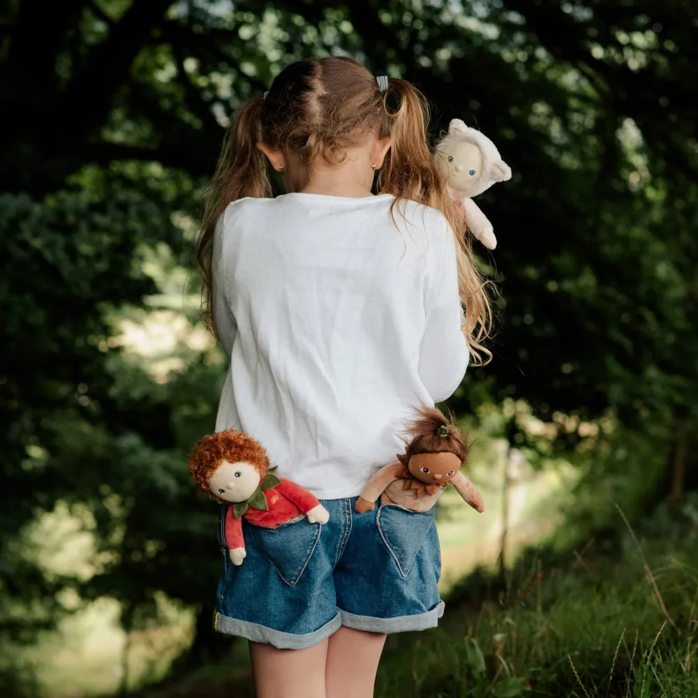 Olli Ella Soft Toys|Small World Play|Dinky Dinkums Forest Friends - Polly Poinsettia