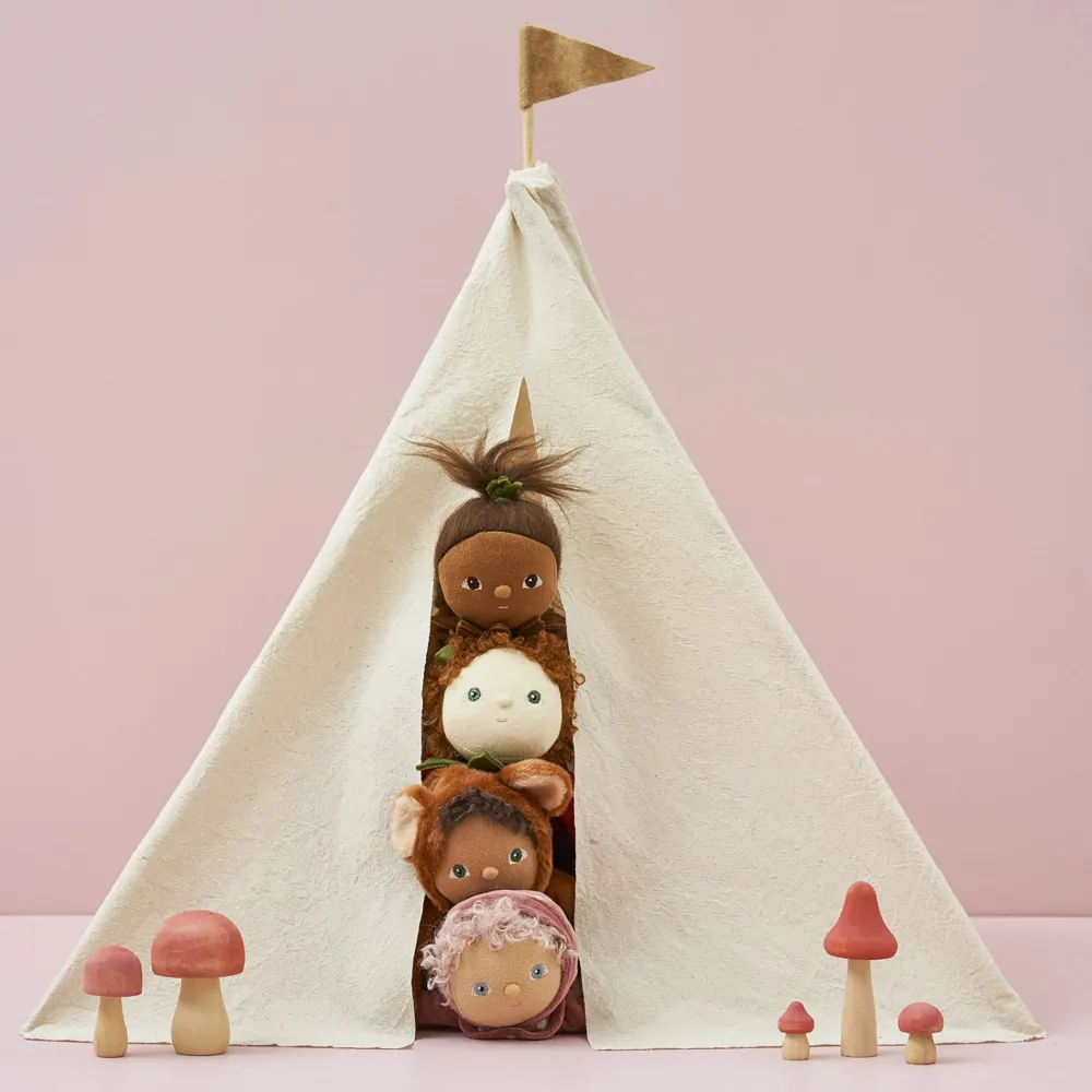 Olli Ella Soft Toys|Small World Play|Dinky Dinkums Forest Friends - Polly Poinsettia