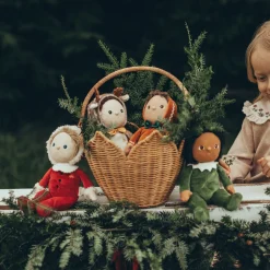 Olli Ella Soft Toys|Small World Play|Dinky Dinkums Jolly Dollies - Sammy Santa