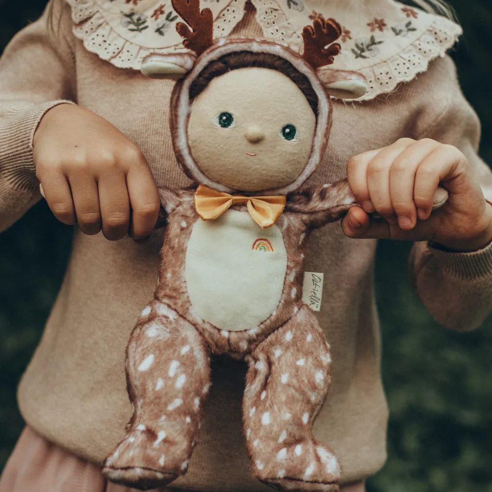 Olli Ella Soft Toys|Small World Play|Dinky Dinkums Jolly Dollies - Riley Reindeer