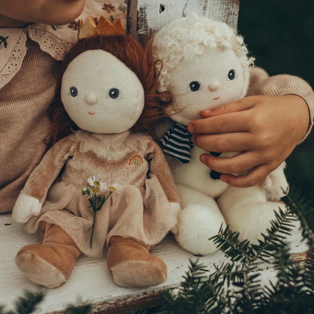 Olli Ella Soft Toys|Small World Play|Dinky Dinkums Jolly Dollies - Sidney Snowman