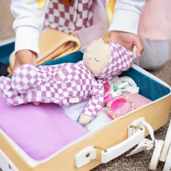 Olli Ella Indoor Play|Soft Toys - Newborns|Dozy Dinkums - Plum Check