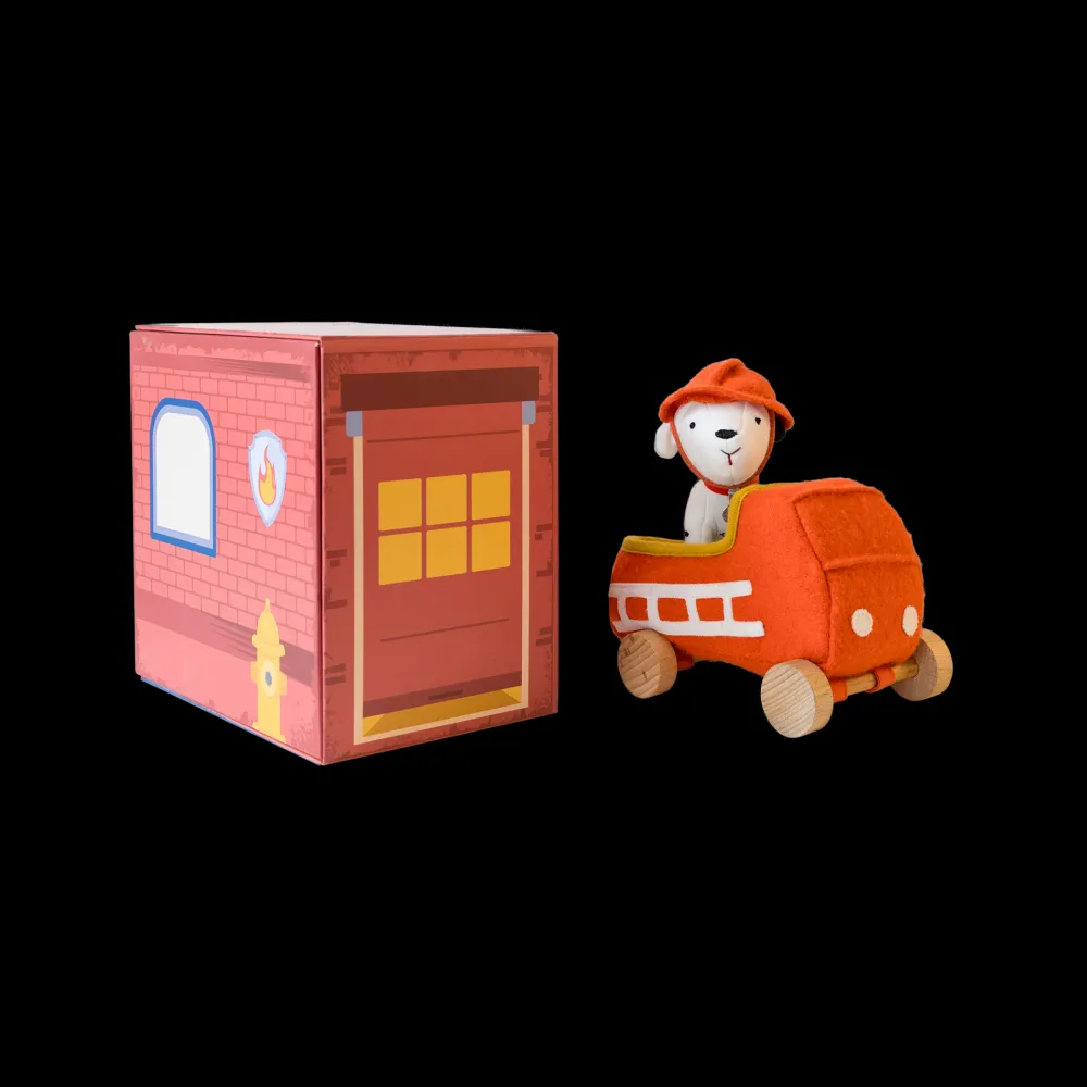 Olli Ella Indoor Play|Small World Play|Holdie Dog-Go - Chief - Red