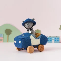 Olli Ella Indoor Play|Small World Play|Holdie Dog-Go - Officer - Blue