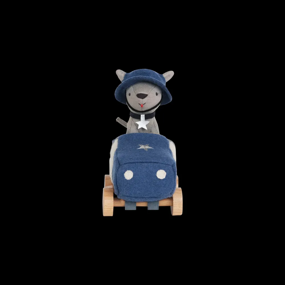 Olli Ella Indoor Play|Small World Play|Holdie Dog-Go - Officer - Blue