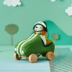 Olli Ella Indoor Play|Small World Play|Holdie Dog-Go - Racer Boy - Green