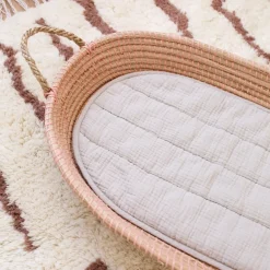 Olli Ella Nursery|Changing Baskets|Luxe Organic Cotton Liner - Oat