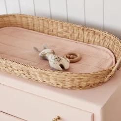 Olli Ella Nursery|Changing Baskets|Luxe Organic Cotton Liner - Rose