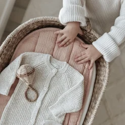 Olli Ella Nursery|Changing Baskets|Luxe Organic Cotton Liner - Rose