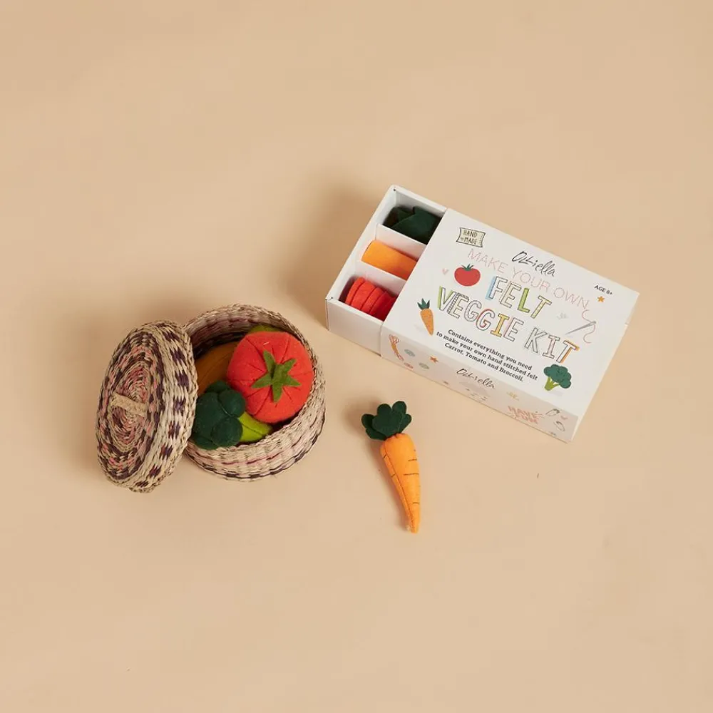 Olli Ella Craft & Activity|Make Your Own Felt Kit - Vegetables