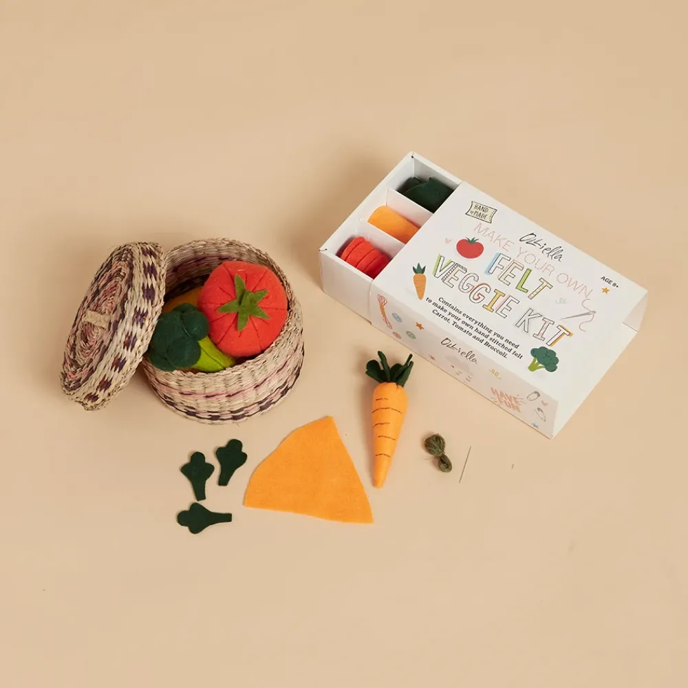 Olli Ella Craft & Activity|Make Your Own Felt Kit - Vegetables