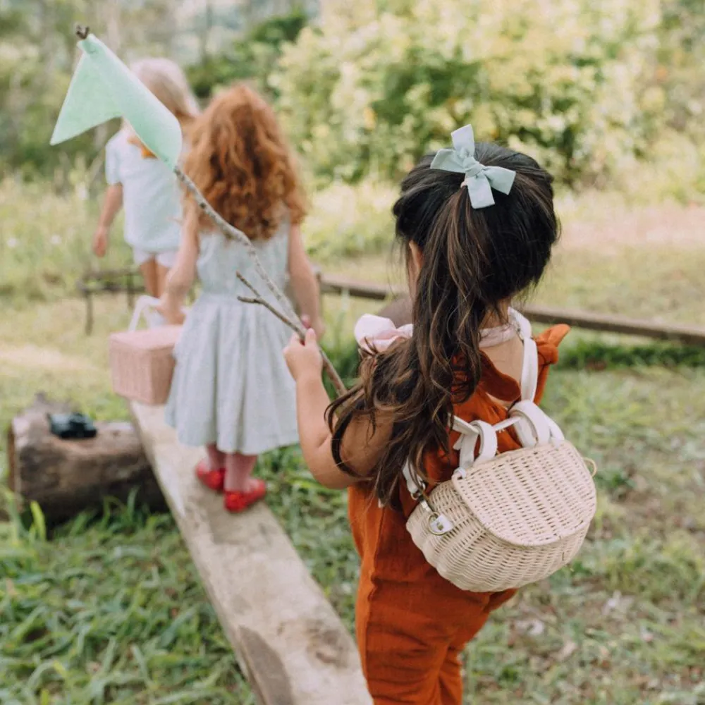 Olli Ella Outdoor Play|Rattan Bags|Mini Chari Rattan Bag - Straw