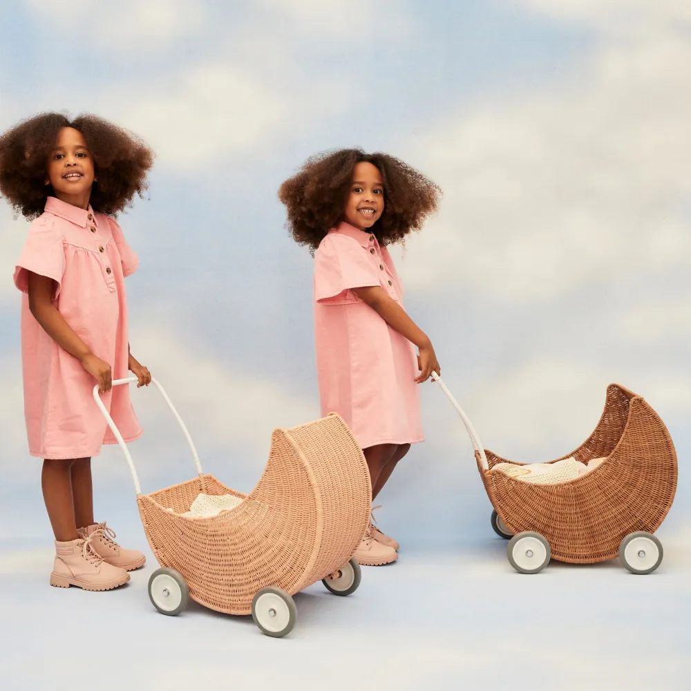 Olli Ella Outdoor Play|Doll Accessories|Moon Strolley - Natural