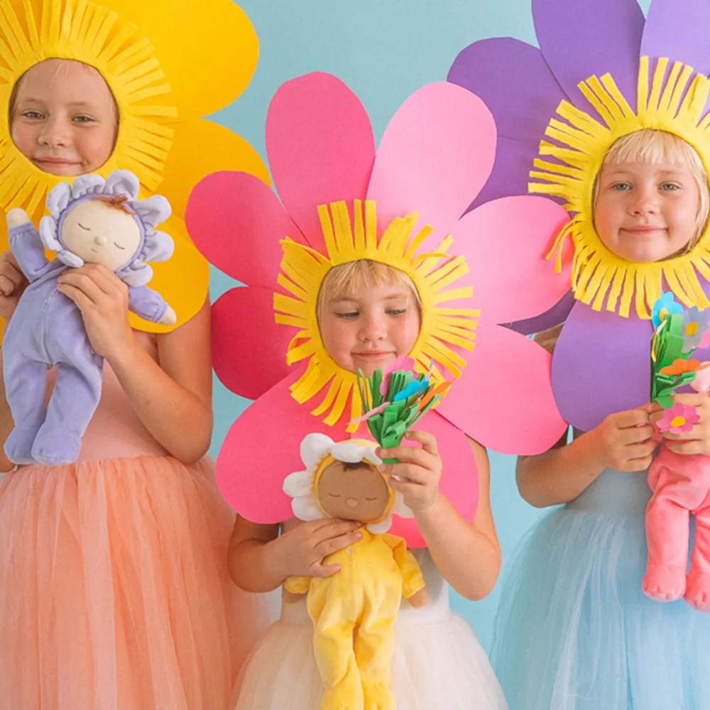 Olli Ella Indoor Play|Soft Toys - Newborns|Petal Dozy Dinkums - Pickle - Lavender