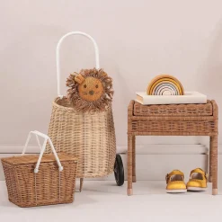 Olli Ella Outdoor Play|For Storage|Piki Rattan Basket - Natural