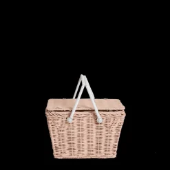 Olli Ella Outdoor Play|For Storage|Piki Rattan Basket - Rose
