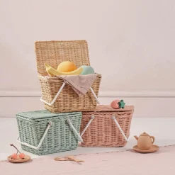 Olli Ella Outdoor Play|For Storage|Piki Rattan Basket - Straw