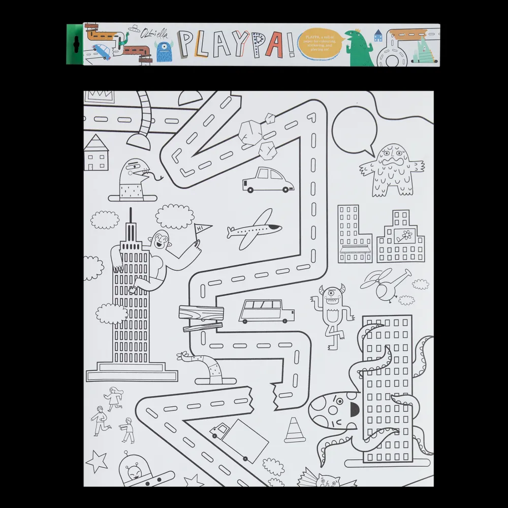 Olli Ella Craft & Activity|Indoor Play|Playpa Paper - Monsters Take Over the City
