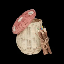 Olli Ella Indoor Play|For Storage|Porcini Basket - Musk