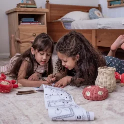 Olli Ella Indoor Play|For Storage|Porcini Basket - Musk