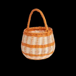 Olli Ella Outdoor Play|To Carry|Rattan Berry Basket - Stripe