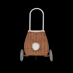 Olli Ella Outdoor Play|Rattan Bunny Luggy with Lining - Gumdrop