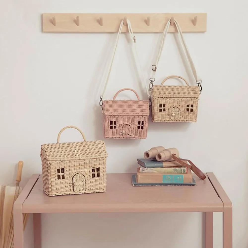 Olli Ella Outdoor Play|For Storage|Rattan Casa Clutch - Straw