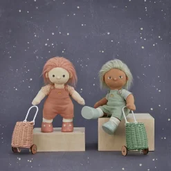 Olli Ella Doll Accessories|Rattan Doll Luggy - Rose