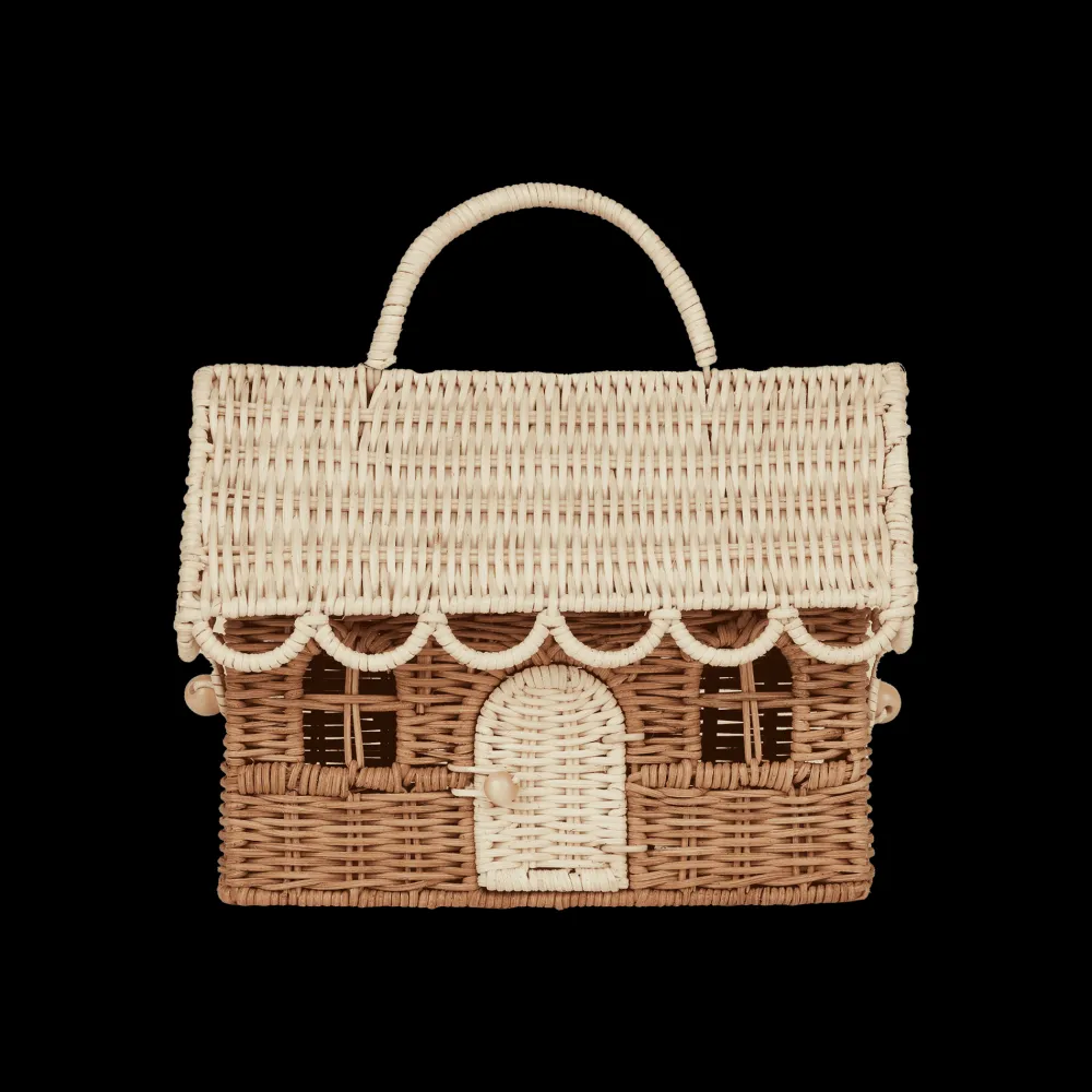 Olli Ella Outdoor Play|For Storage|Rattan Gingerbread Casa Clutch