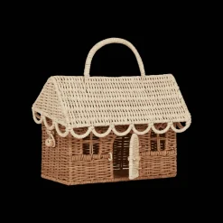 Olli Ella Outdoor Play|For Storage|Rattan Gingerbread Casa Clutch