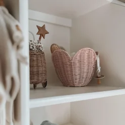 Olli Ella Nursery|For Storage|Rattan Lily Basket Set - Blush