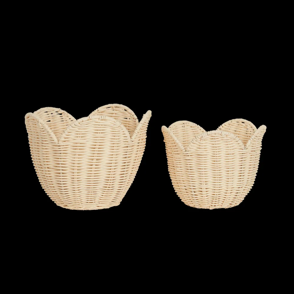 Olli Ella Nursery|Rattan Lily Basket Set - Buttercream