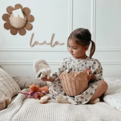 Olli Ella Nursery|Rattan Lily Basket Set - Seashell Pink