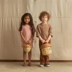 Olli Ella Outdoor Play|For Storage|Rattan Mushroom Basket - Natural
