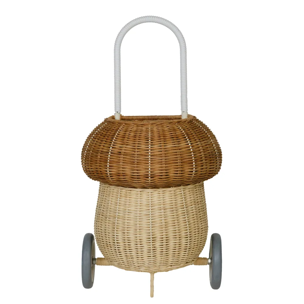 Olli Ella Outdoor Play|For Storage|Rattan Mushroom Luggy - Natural