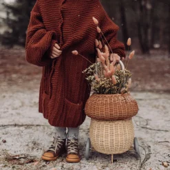 Olli Ella Outdoor Play|For Storage|Rattan Mushroom Luggy - Natural