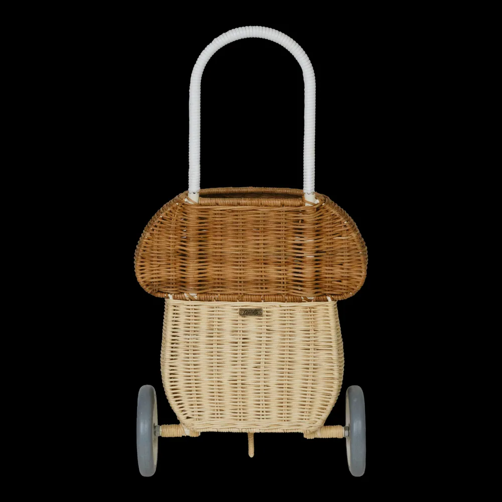 Olli Ella Outdoor Play|For Storage|Rattan Mushroom Luggy - Natural