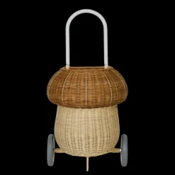 Olli Ella Outdoor Play|For Storage|Rattan Mushroom Luggy - Natural