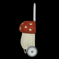 Olli Ella Outdoor Play|For Storage|Rattan Mushroom Luggy - Red