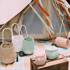 Olli Ella On Wheels|Outdoor Play|Rattan Original Luggy - Straw