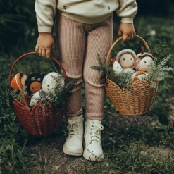 Olli Ella Outdoor Play|To Carry|Rattan Poinsettia Carry Basket - Natural