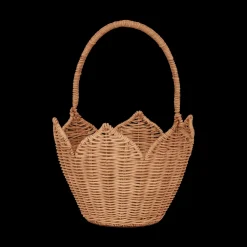 Olli Ella Outdoor Play|To Carry|Rattan Poinsettia Carry Basket - Natural